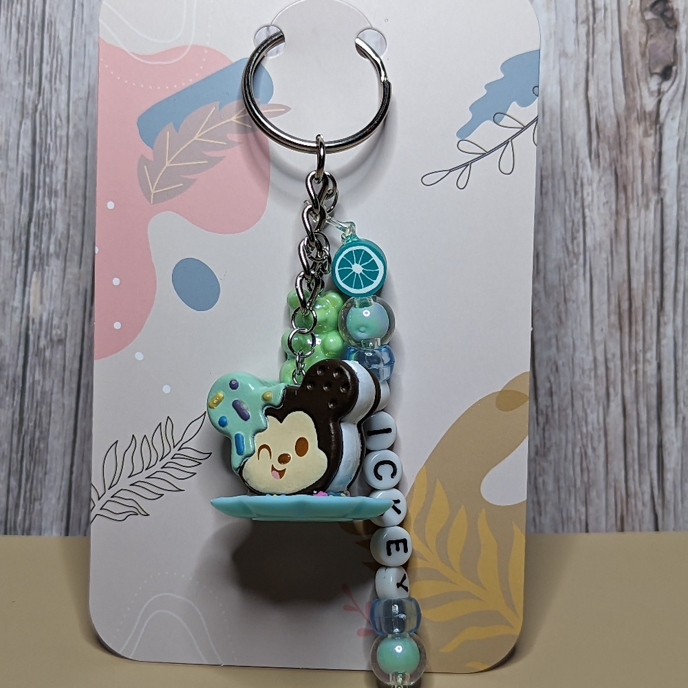 Ice Cream Sandwich Mickey Keychain